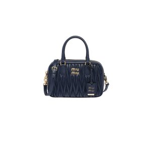 Miu Wander matelasse regenerated nylon hobo bag