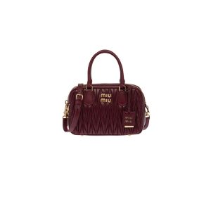 Miu Wander matelasse regenerated nylon hobo bag
