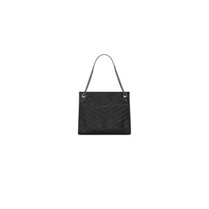 RIVE GAUCHE N/S SHOPPING BAG IN LINEN AND COTTON