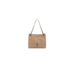 RIVE GAUCHE N/S SHOPPING BAG IN LINEN AND COTTON