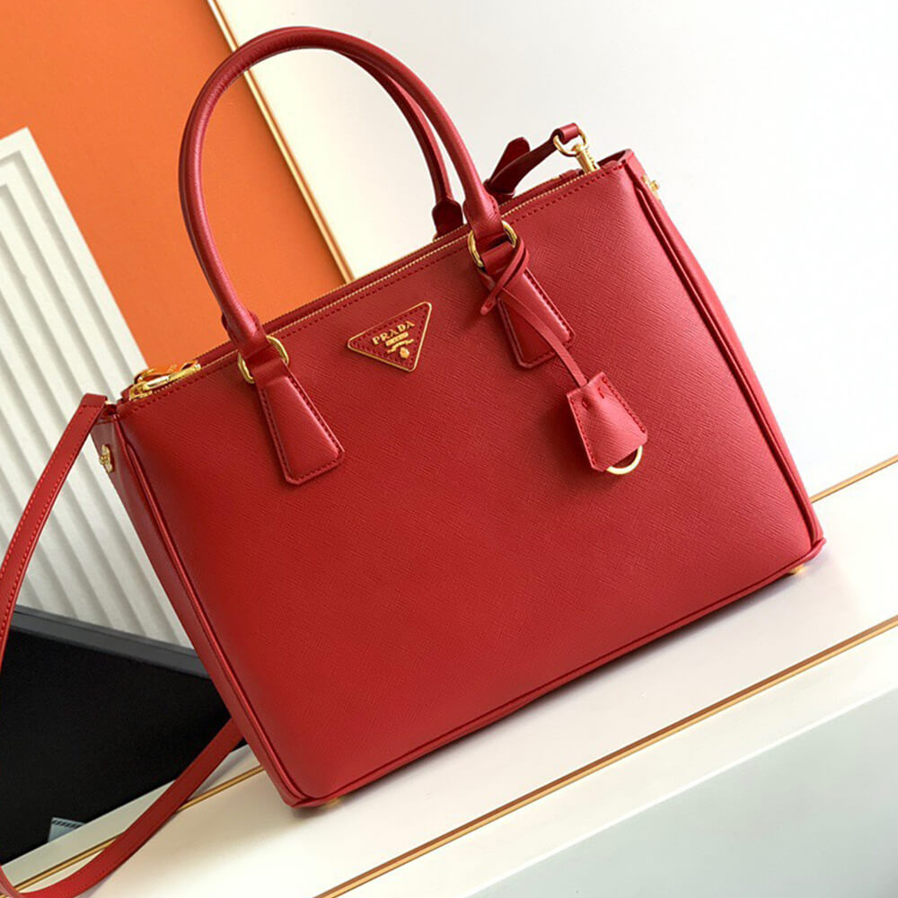 large Pra*a galleria saffiano leather bag